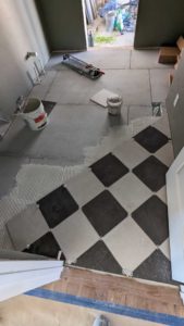 Starting to install laundry floor