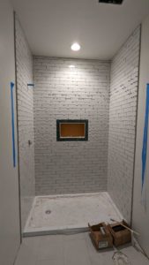 Guest shower nearly completed