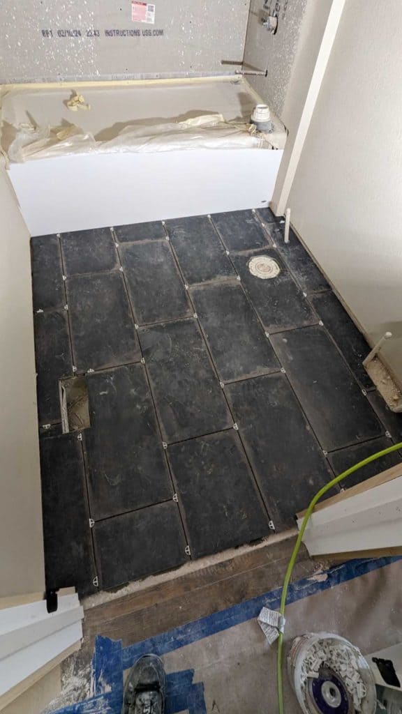 Main level guest bath floor set