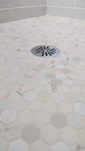 Shower floor closeup