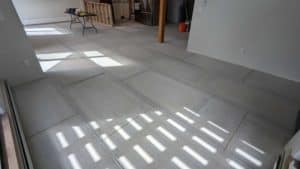 Dining and living rooms dry cut with underlayment