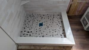 Grouted, caulked, finished shower floor2