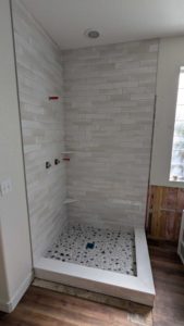 Grouted, caulked, finished master shower2