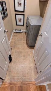 Laundry room to be demo'd and tiled