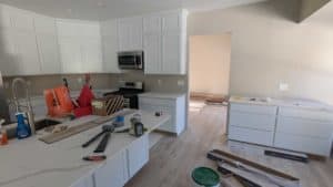 Kitchen backsplash to be tiled