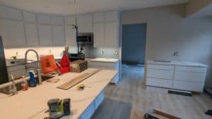 Progress on kitchen backsplash