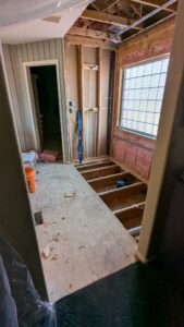 Master bath to be tiled