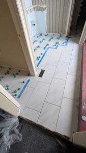 Master bathroom floor fully set