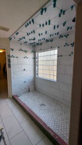 Master shower walls and ceiling set