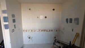 Master backsplash wall to be tiled