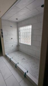 Master shower fully set