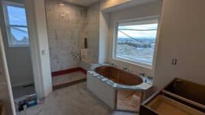 Master bathroom nearly complete