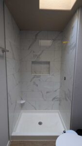 Master shower surround finished