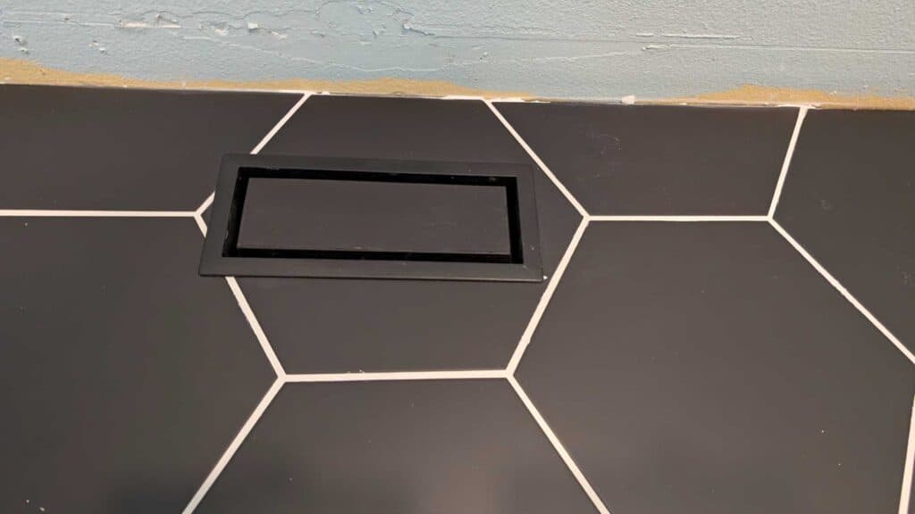 Tile-in register vent closeup Tile-in register vent closeup