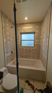 Laying out the tub surround
