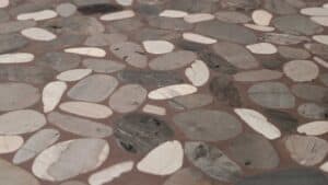 Shower floor pebbles closeup2
