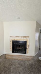 Fireplace hearth and surround to be tiled