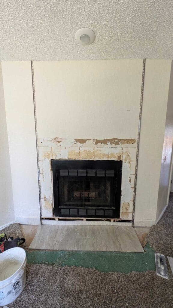 Metal trim borders installed