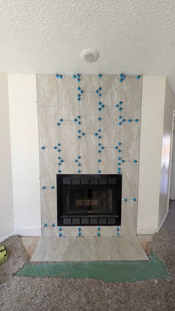 Fireplace surround fully set