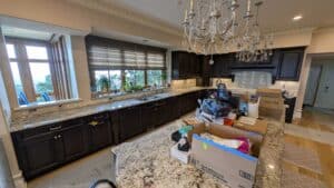 Kitchen backsplash ready to set
