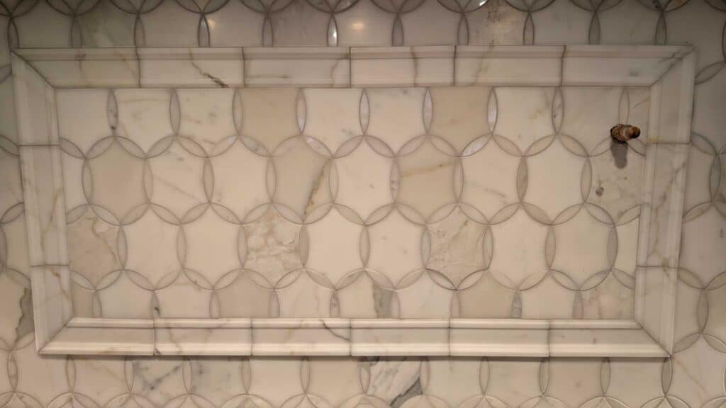 Kitchen backsplash grouted and finished Kitchen backsplash grouted and finished
