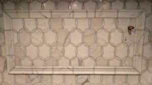 Kitchen backsplash grouted and finished