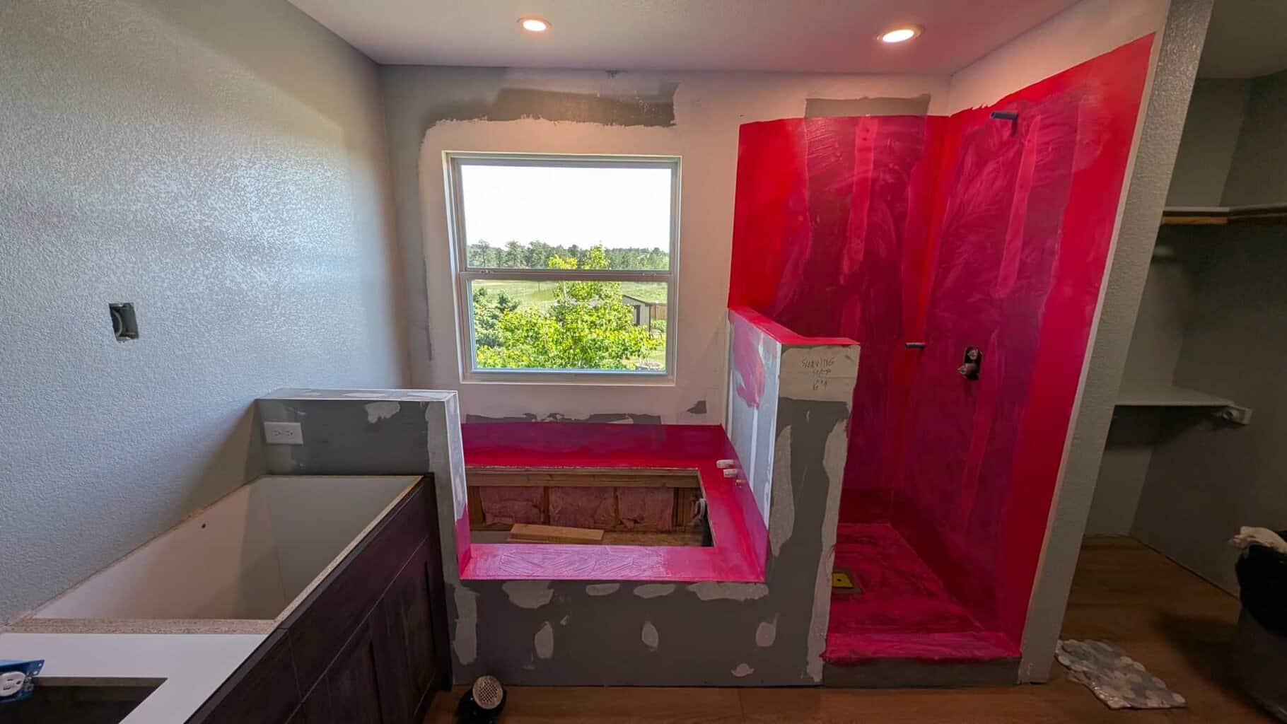 Waterproofed shower and tub deck and surround2