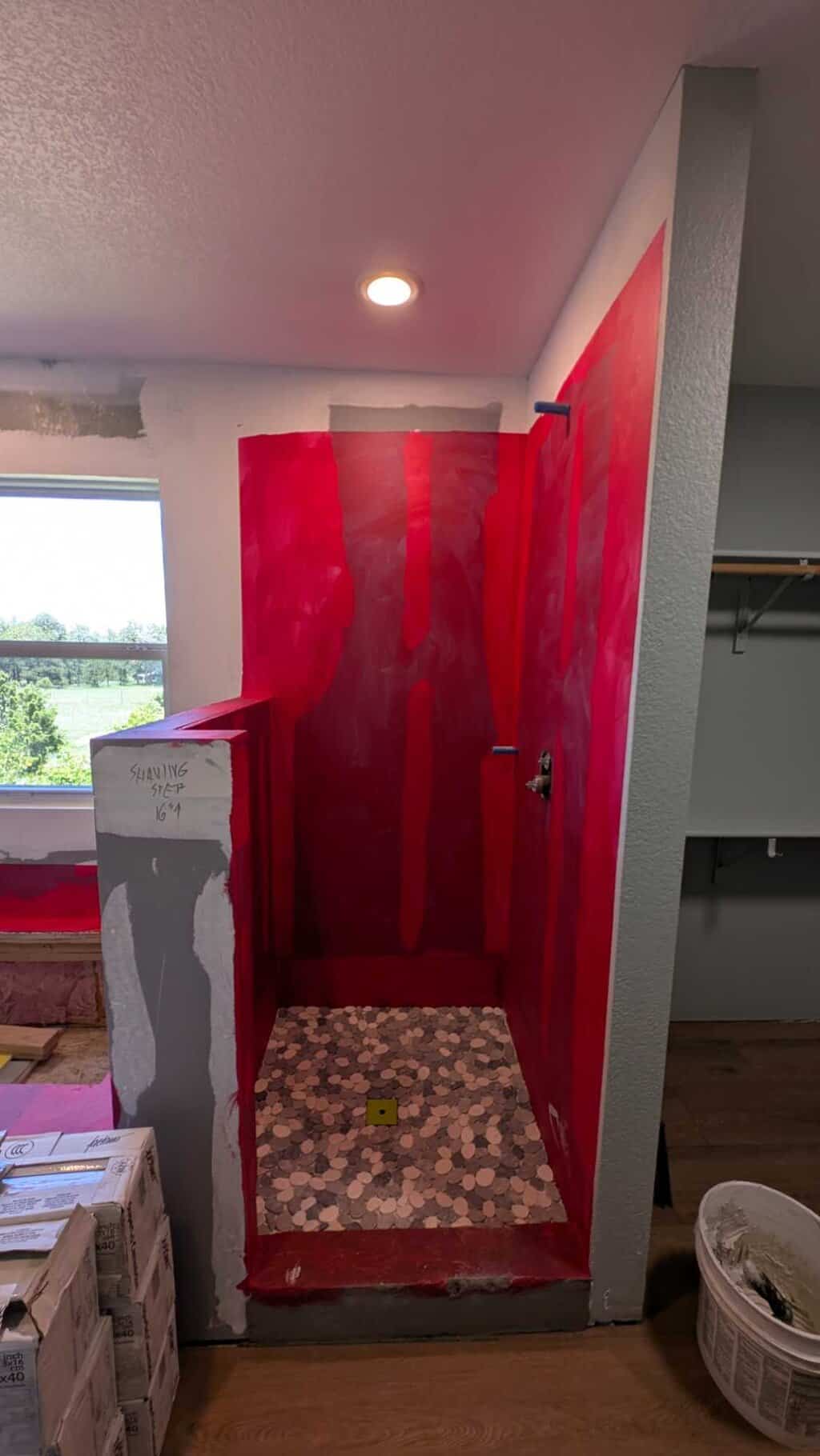 Installed shower floor2