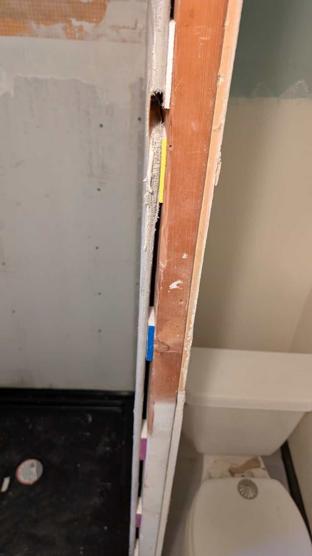 The walls in this old house need a LOT of shimming