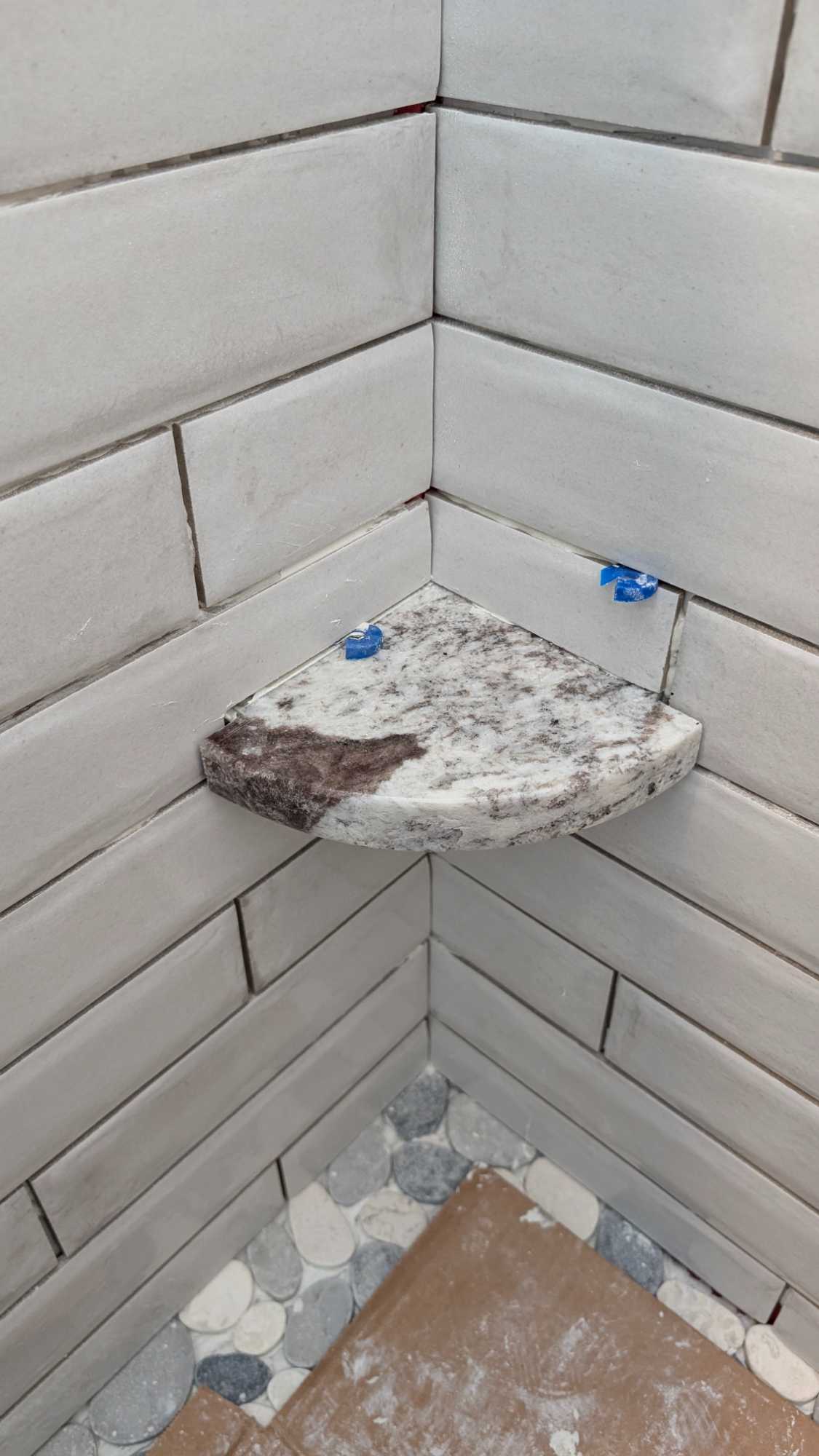 Shaving step installed