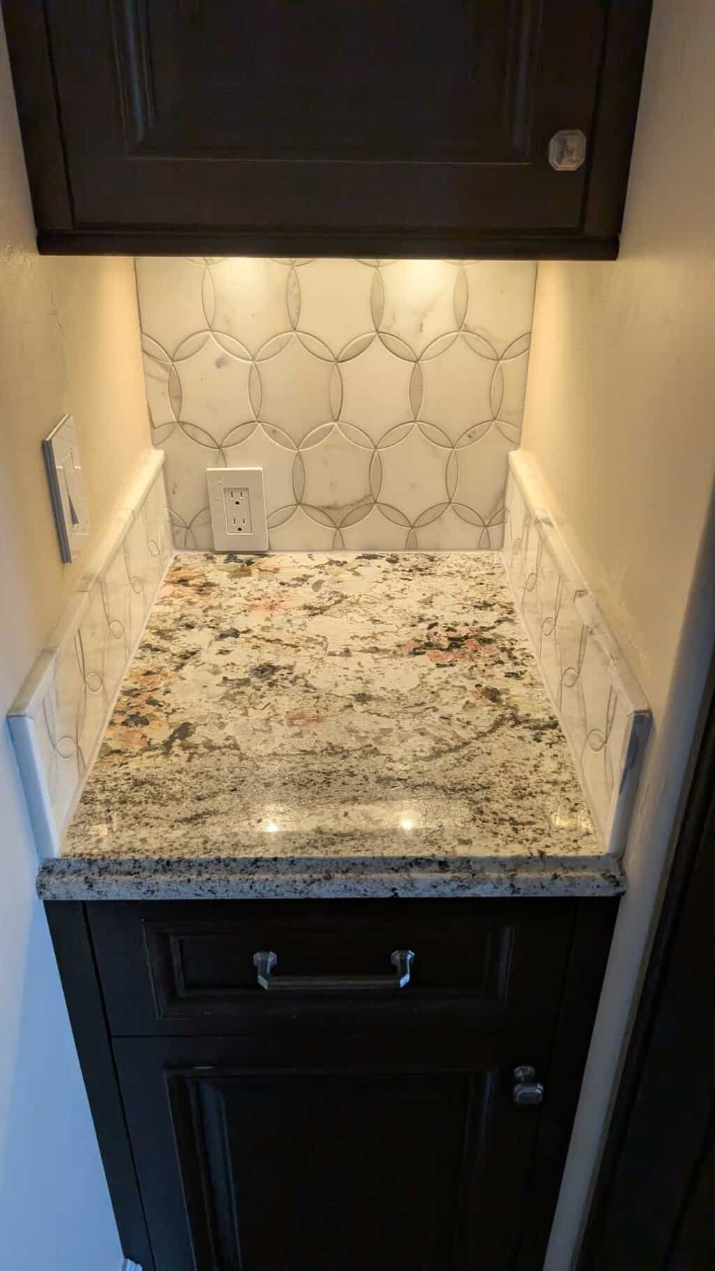 Kitchen backsplash completely finished