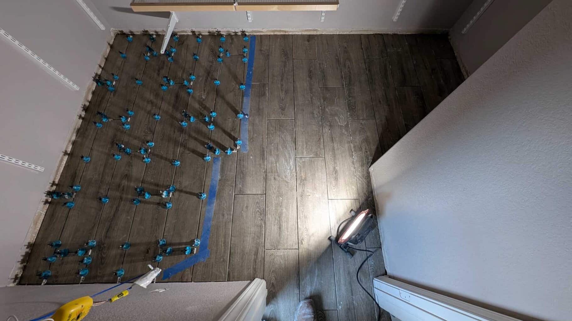 Finished installing the master closet floor