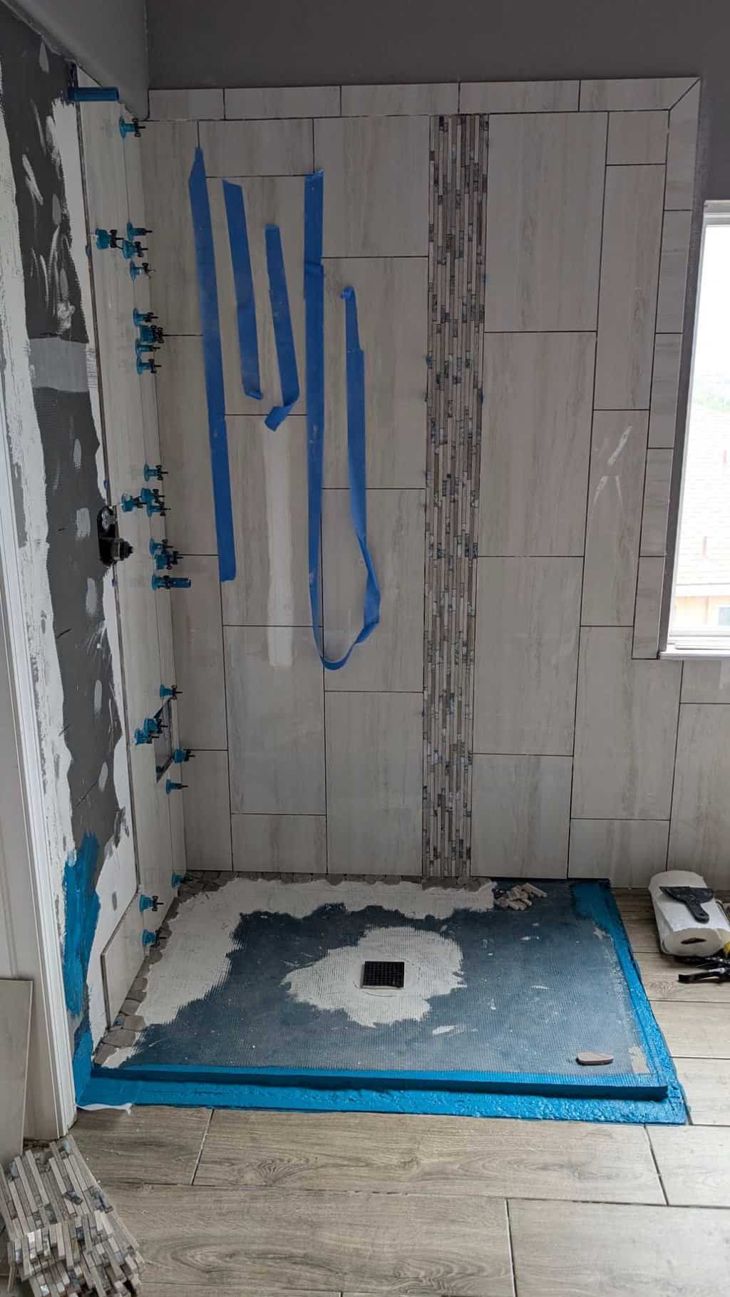 Master shower progress
