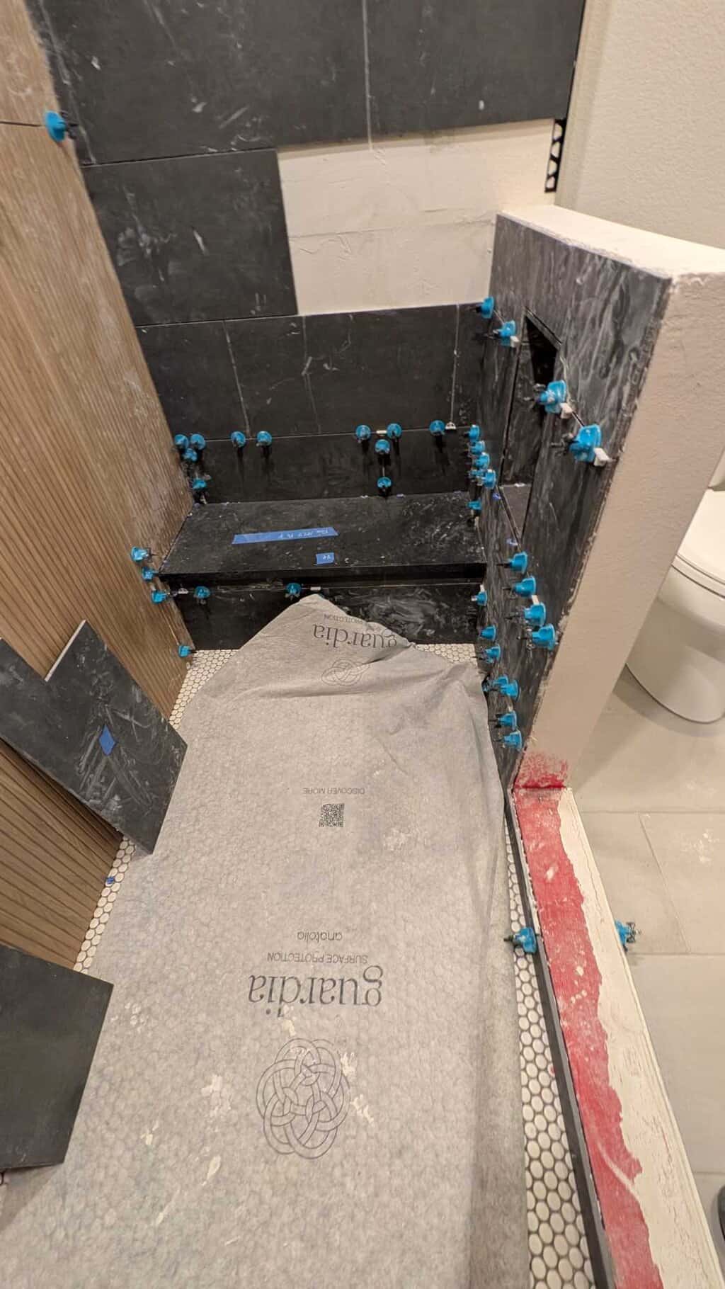 Bench installed and almost complete