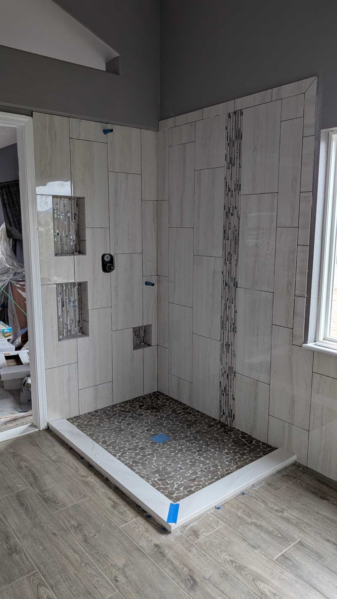 Primary shower fully set