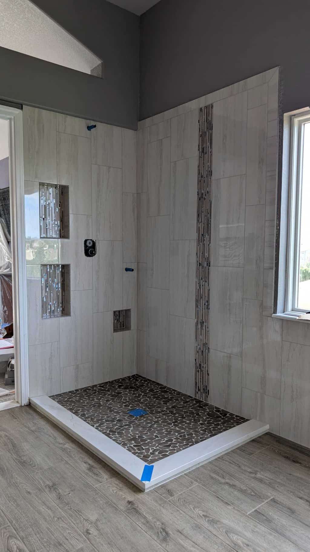 Primary shower fully completed