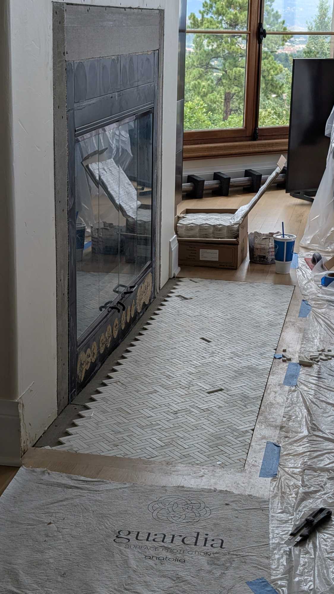 Cutting and drysetting the hearth