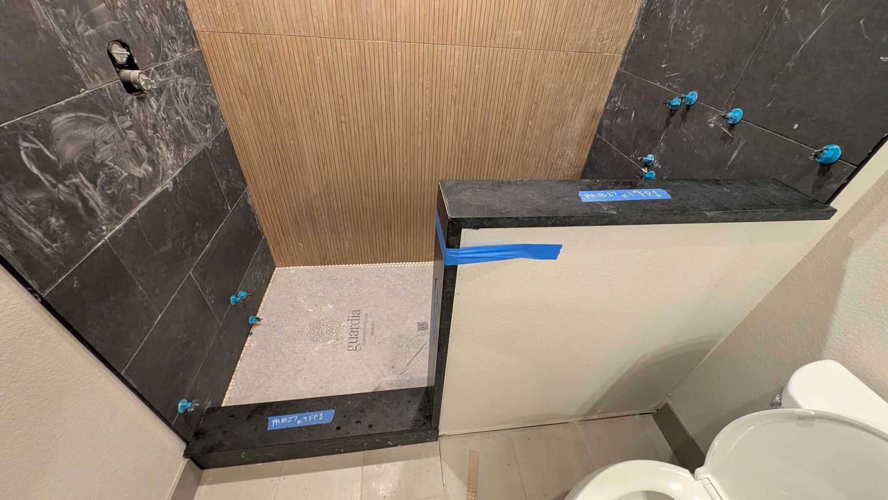 Granite caps and curbs installed