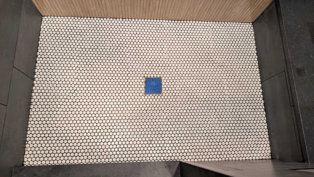 Shower fully grouted