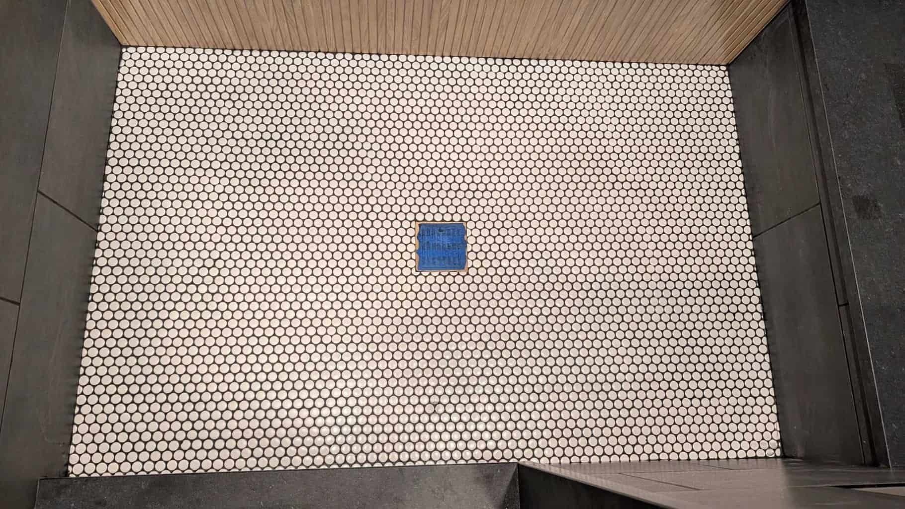 Shower fully grouted