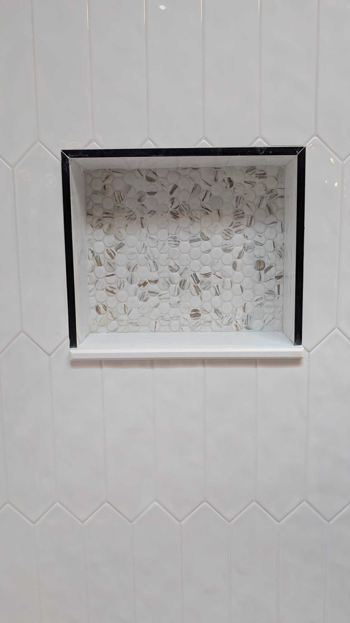 Niche grouted and finished