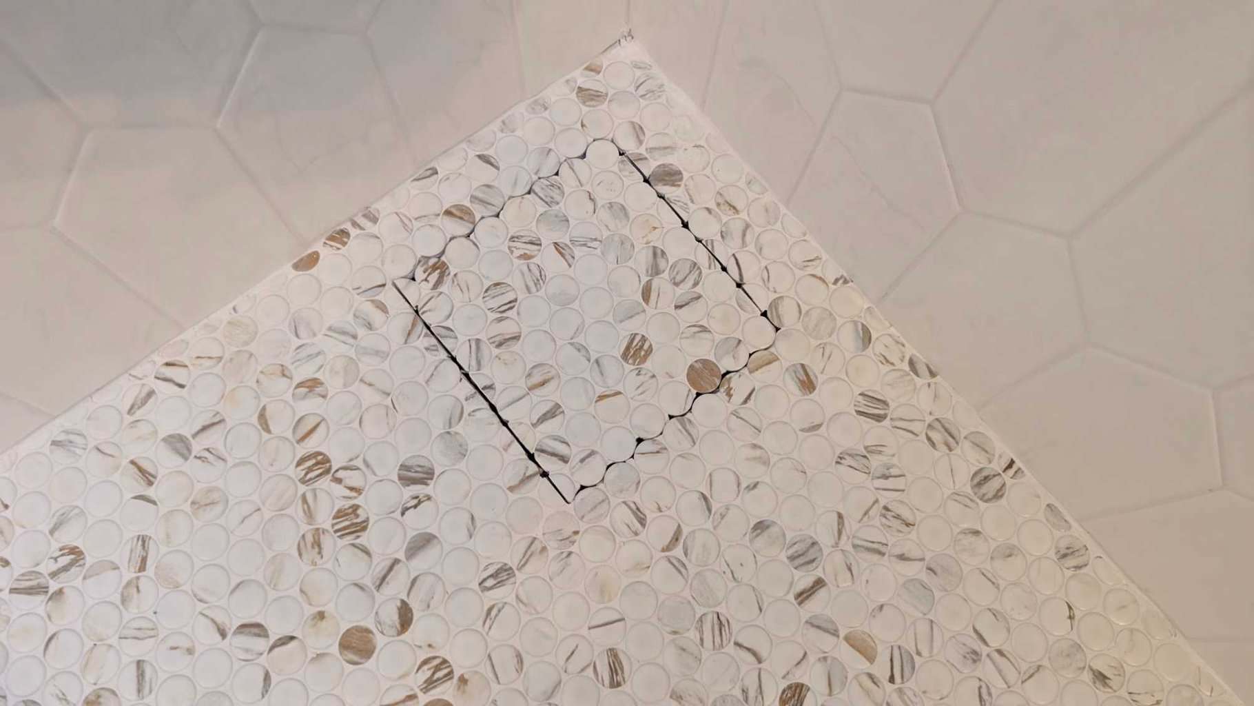 Shower drain almost invisible