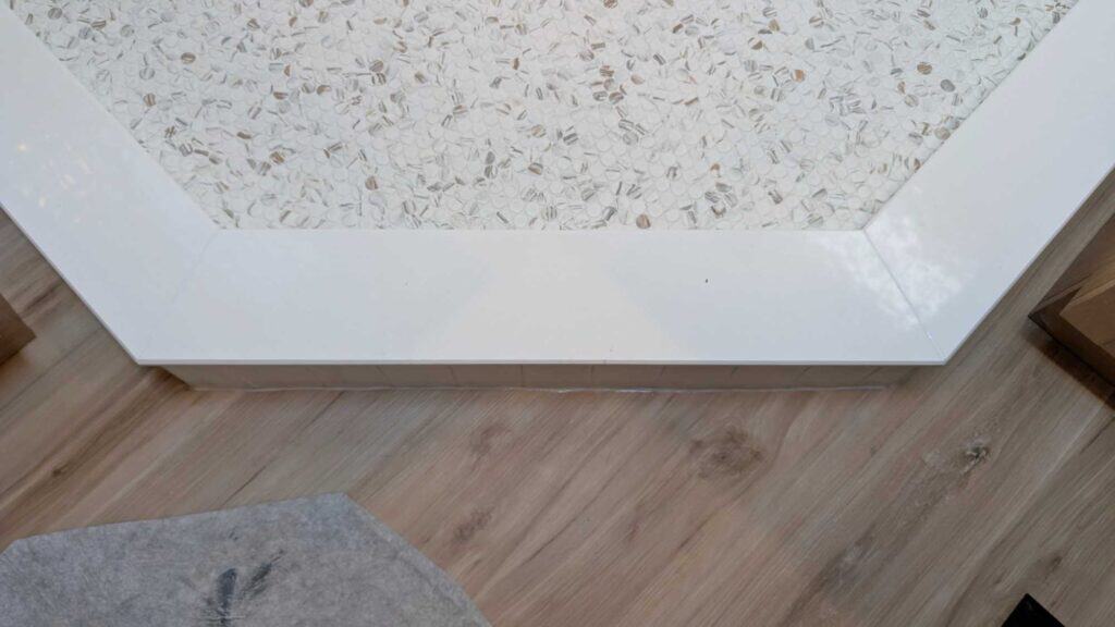 Epoxy color matched and installed in curb