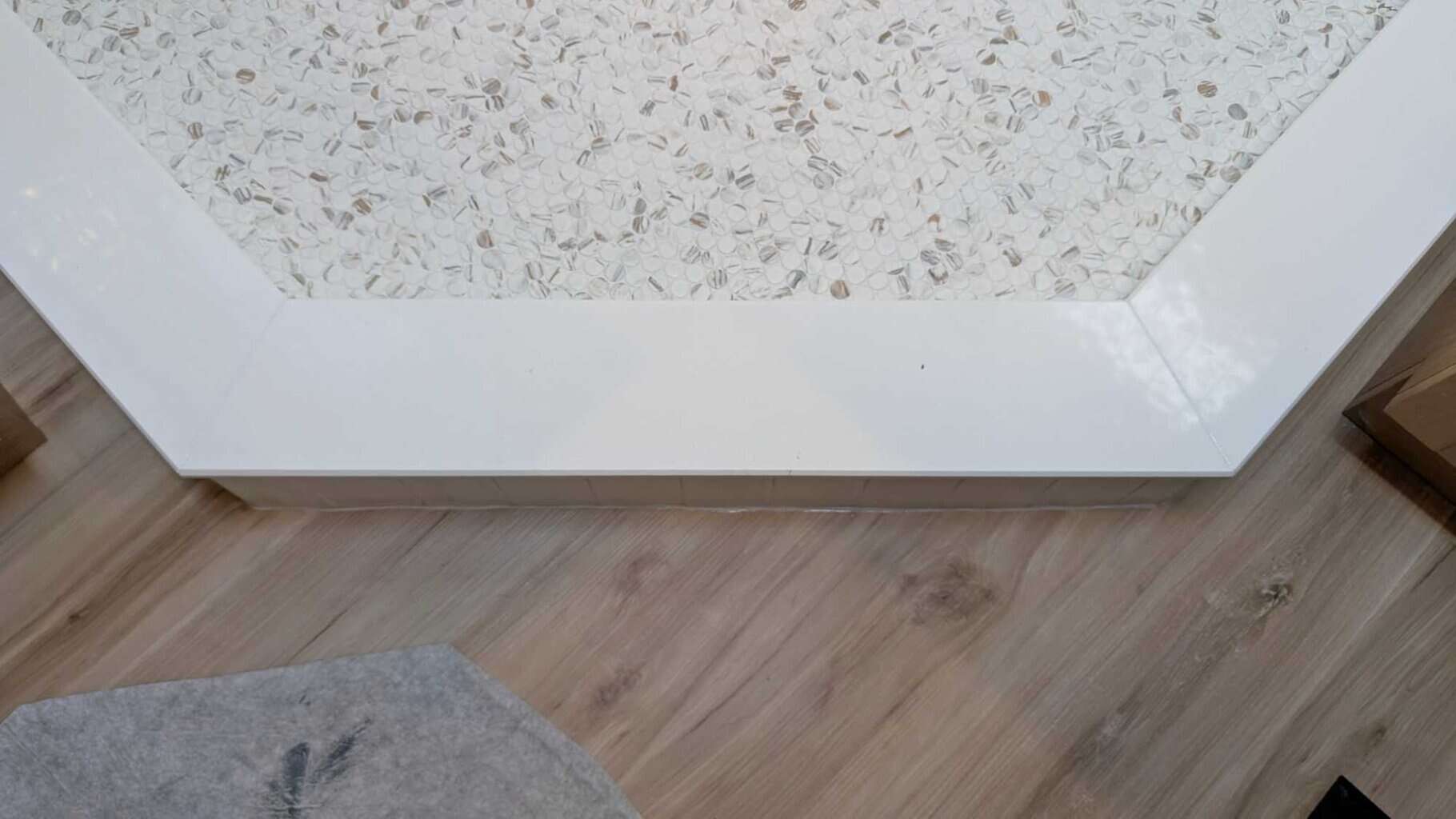 Epoxy color matched and installed in curb