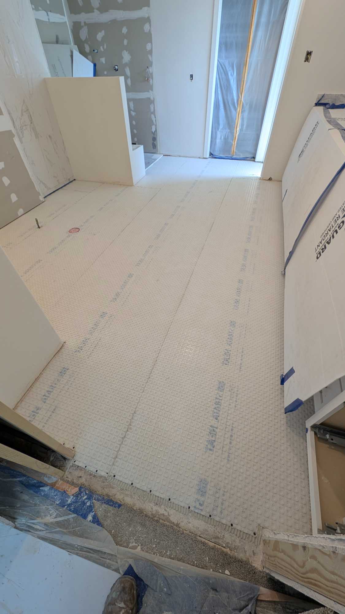 Warm wire membrane installed