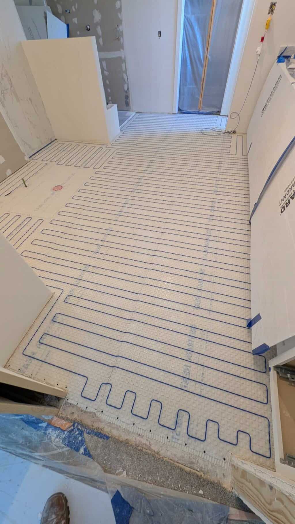 Laying out and installing warm wire4