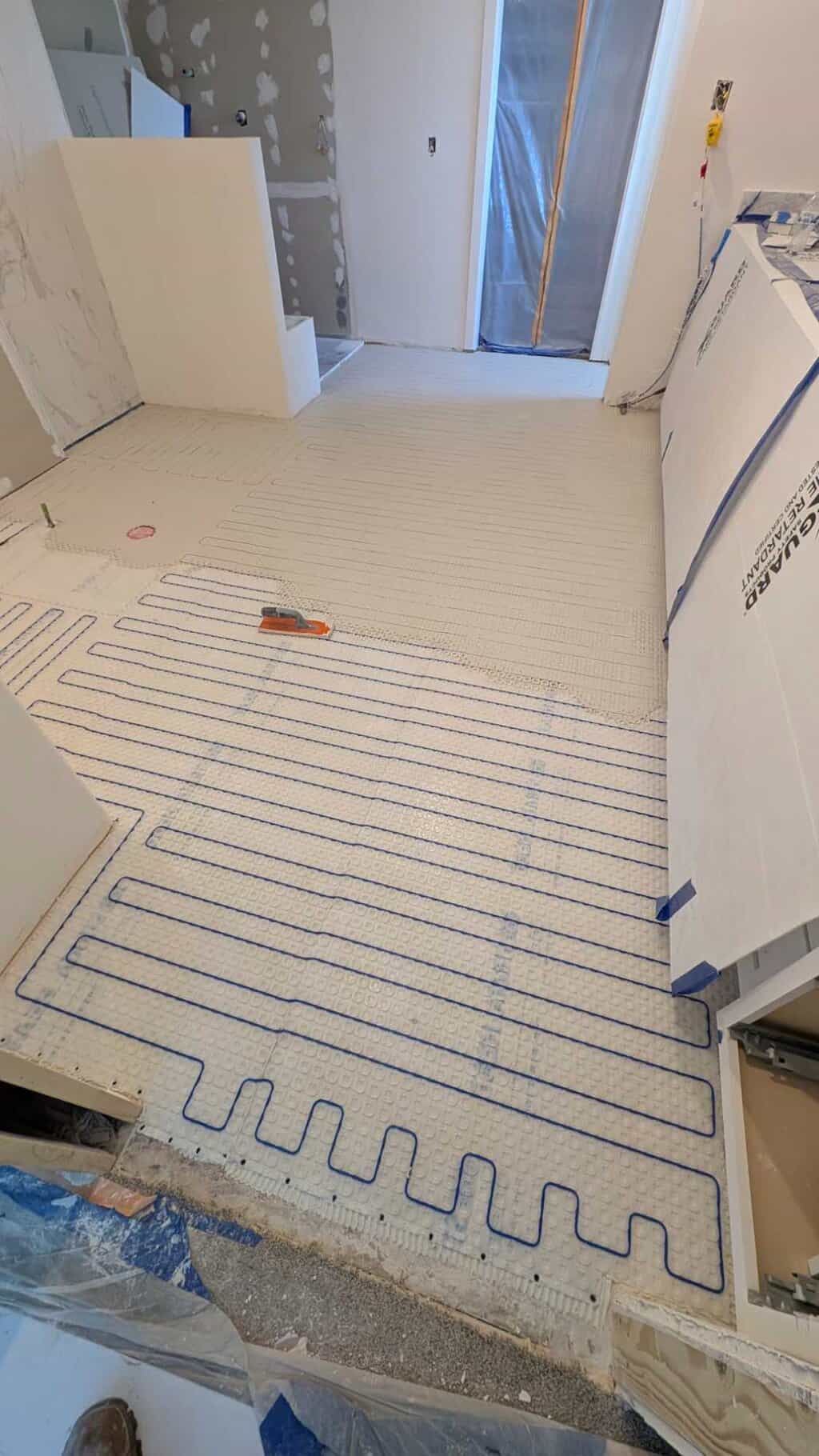 Thinset covering wire and filling membrane2