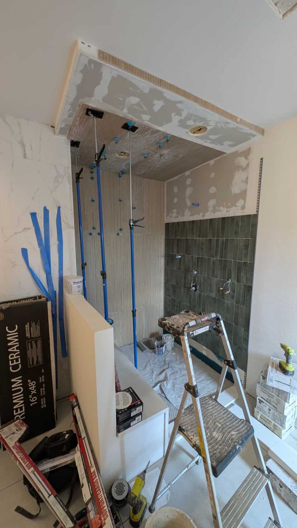 Installing more of the ceiling