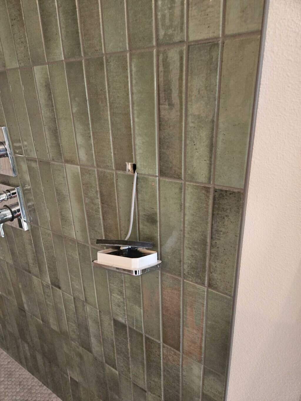 Need to cut hole for steam shower control