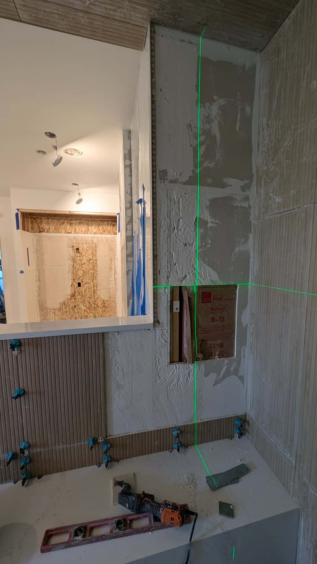 Laying out and cutting the niches